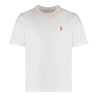 Maison Kitsun&eacute; T-Shirts, male, White, M, Crew Neck T-shirt