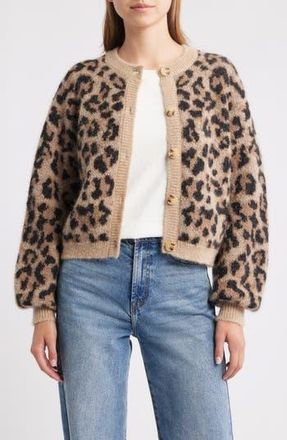 The Great. The Windsor Leopard Cardigan at Nordstrom Rack, Size 3 (Fits Like 12-14 Us)