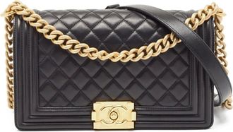 Chanel Borsa a spalla Boy in pelle trapuntata - Nero