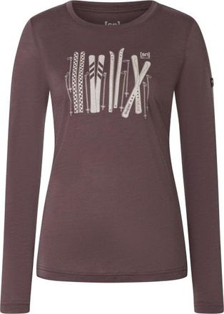 super.natural Fourski L/S Longsleeve f&uuml;r Damen | lila/braun