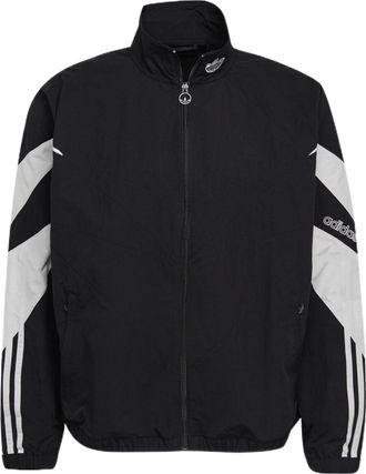 adidas Mens adidas originals Color Block Stripe Logo Zipper Long Sleeves Stand Collar Sports Jacket Black H06752