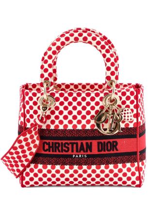 Dior DiorAmour Lady D-Lite Bag Printed Canvas Medium satchel - women - Canvas - One Size - Multicolour