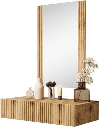 Mirjan24 Tocador Remeta 108, Roble wotan, Espejo, 97x80x42cm