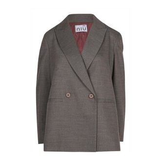 Ni&ugrave; Niu, Mujer, Chaquetas, Marr&oacute;n, Talla: L