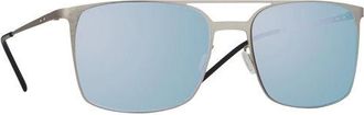 Italia Independent II 0212 075.075 Mens Sunglasses Silver Size 55