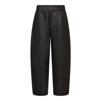 Mos Mosh MMComo Leather Pant - Trousers - Mujer - Negro - 2XS