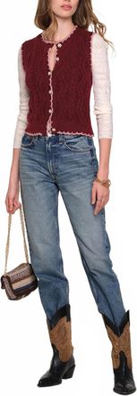 Heartloom Turner Vest In Burgundy