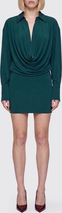 Andamane Sheath Mini Dress in Jersey with Deep V-Neck