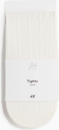 H&M Gemusterte Strumpfhose - White