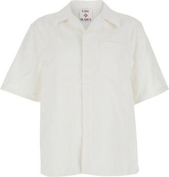Casablanca White Relaxed Solid Shirt
