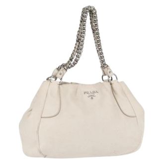 Prada Pre-owned Handbags, female, White, Size: ONE SIZE Pre-owned Vintage Handbag
