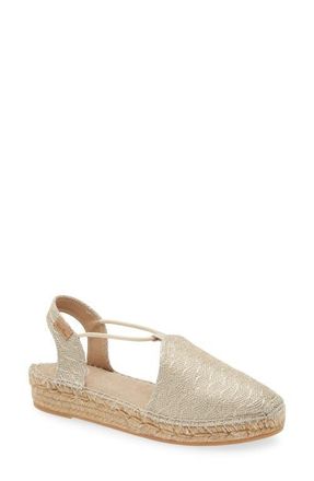 Toni Pons Nerea Espadrille Flat in Platinum at Nordstrom, Size 7-7.5Us