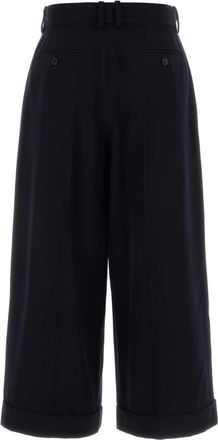 The Row Womens Lior Trousers Navy Wool