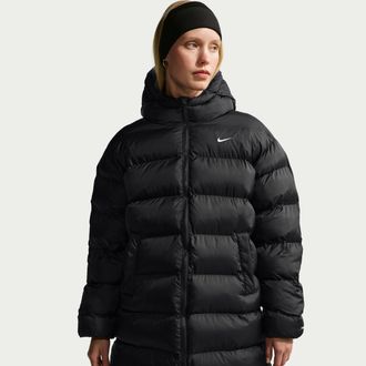 Nike Womens Nike Sportswear Classic Loose Therma-FIT Hooded Parka in Black | IF5933-010