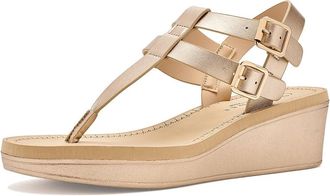 Journee Collection Bianca Womens Wedge Shoes Champagne : 7.5 M, Faux Leather
