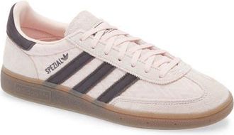 adidas Handball Spezial Sneaker in Sandy Pink/Coffee/Gum5 at Nordstrom, Size 10.5