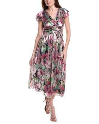 Adrianna Papell Short Sleeve Midi Dress