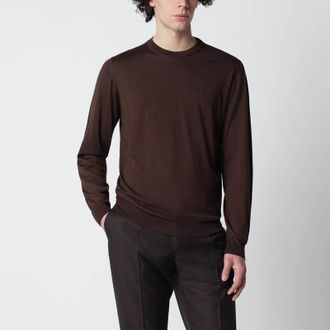 Drumohr Chocolate brown wool sweater