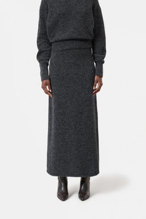 Closed Easy Maxi Skirt In Dark Grey Melange