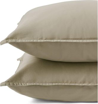 Pact Organic Room Service Sateen Sham 2-Pack in Spray Green at Nordstrom, Size Standard