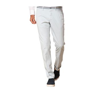 Mason's Broeken, Heren, Blauw, M, Katoen, Slim Fit Katoenen Chino Broek Lichtblauw