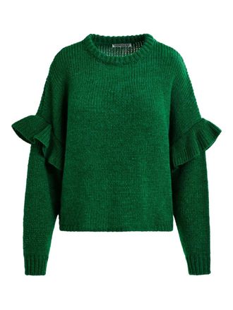 Essentiel Ijune trui met ruches - Groen