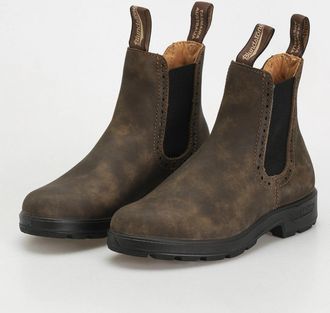 Blundstone 1351 Boots Rustic Brown Leather Elastic Gore Chelsea HTAT710
