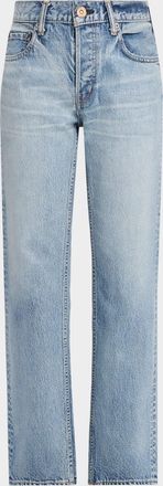 Moussy Vintage Straight Low-Rise Cropped Jeans
