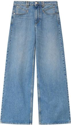 Isabel Marant Sky Blue Straight High Rise Jeans