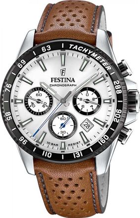 Festina F20561-1 Mens Timeless Chronograph Watch - Silver - One Size