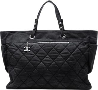 Chanel Pre-owned Tote Bags, female, Black, Size: ONE SIZE Pre-owned Fabric Tote