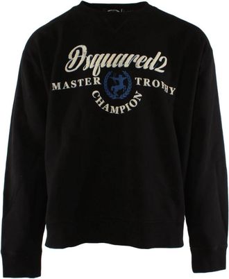 Dsquared2 Cool Fit Crewneck - Heren - Sweatshirts - Blauw - L - Katoen - Hoodies & sweatvesten