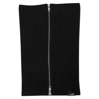 Maison Margiela Ribbed Scarf - Dames - Wintersjaals - Zwart - ONE Size - Wol - Accessoires