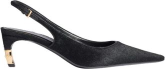 Gucci Castello Slingback - Dames - Pumps - Zwart - 39 EU - Bamboe - Schoenen