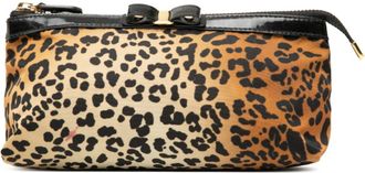 Ferragamo Nylon Leather Pouch (Pre-Owned)