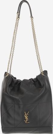 Saint Laurent Womens Shoulder Bag Jamie Pochon Black Leather