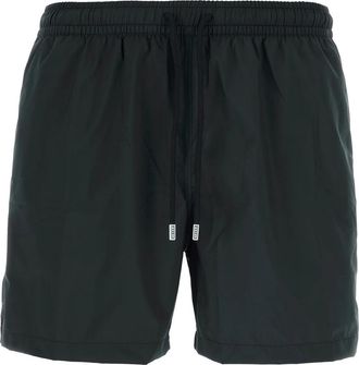 Fedeli Black Polyester Swimming Shorts