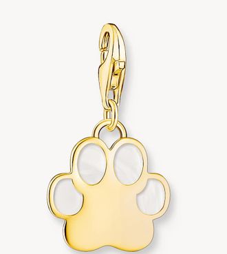 Thomas Sabo Charm pendente in argento sterling 925 placcato oro giallo 18K