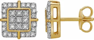 LuvMyJewelry Empatia 10K Yellow Gold Diamond Unisex Earrings - 0.15 Cts at Nordstrom