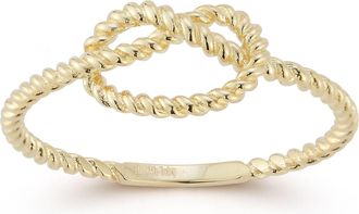 Ember Fine Jewelry 14K Gold Twisted Love Knot Ring
