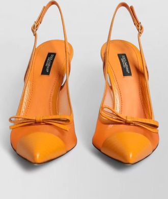 Dolce & Gabbana leather mesh slingback sandals