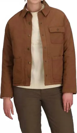 Royal Robbins El Cap Canvas Long Sleeve Shacket In Saddle