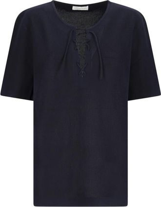 Dries Van Noten Blouses, male, Blue, XL, Medlar Jumper 1701 Stylish Knitwear