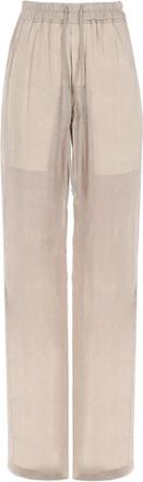 Rick Owens Dietrich Drawstring Pants - Dames - Wijde Broeken - Roze - S - Katoen - Broeken