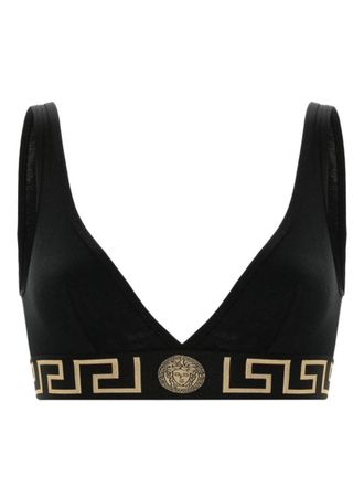 Versace Greek Border Triangle Bralette Clothing