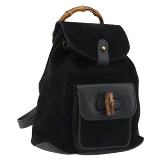 Gucci Pre-owned Zaino Vintage in Pelle Scamosciata - - Pre-owned - Donna - Nero - ONE SIZE