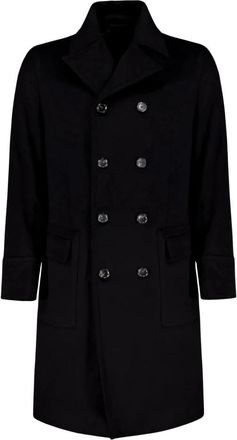 Autore Coat Nicholson - Heren - Mantel - Zwart - L - Wol - Jassen