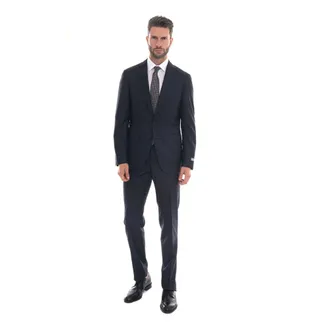 Canali Kostuums, Heren, Blauw, M, Wol, 15280 Modern Cut Suit