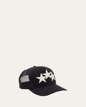 Amiri Mens 3-Star Trucker Hat