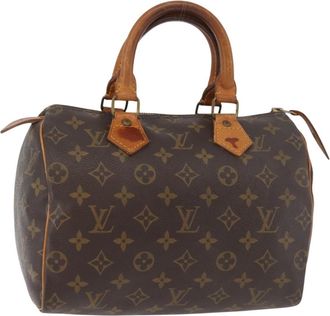 Louis Vuitton Speedy Handbag Monogram Canvas Brown Canvas Handbag (Pre-Owned)